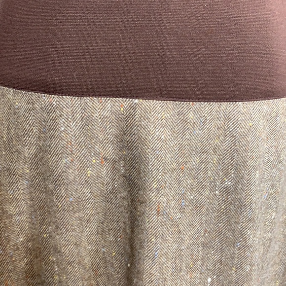 Vintage Wool Herringbone Turtleneck Dress Size 6 - Picture 3 of 14